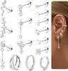 Lot de 15 piercings hélix