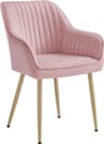 Chaise en velours rembourrée