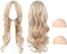 AYNKH Perruque longue blonde