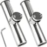 Lot de 2 porte-cannes inox