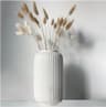 Vase Côtelé Blanc 20 cm